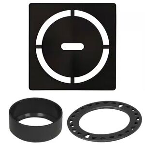Schluter Kerdi-Drain Shower Grate Kit Bonding Flange Matte Black KDIF4GRKMGSD8
